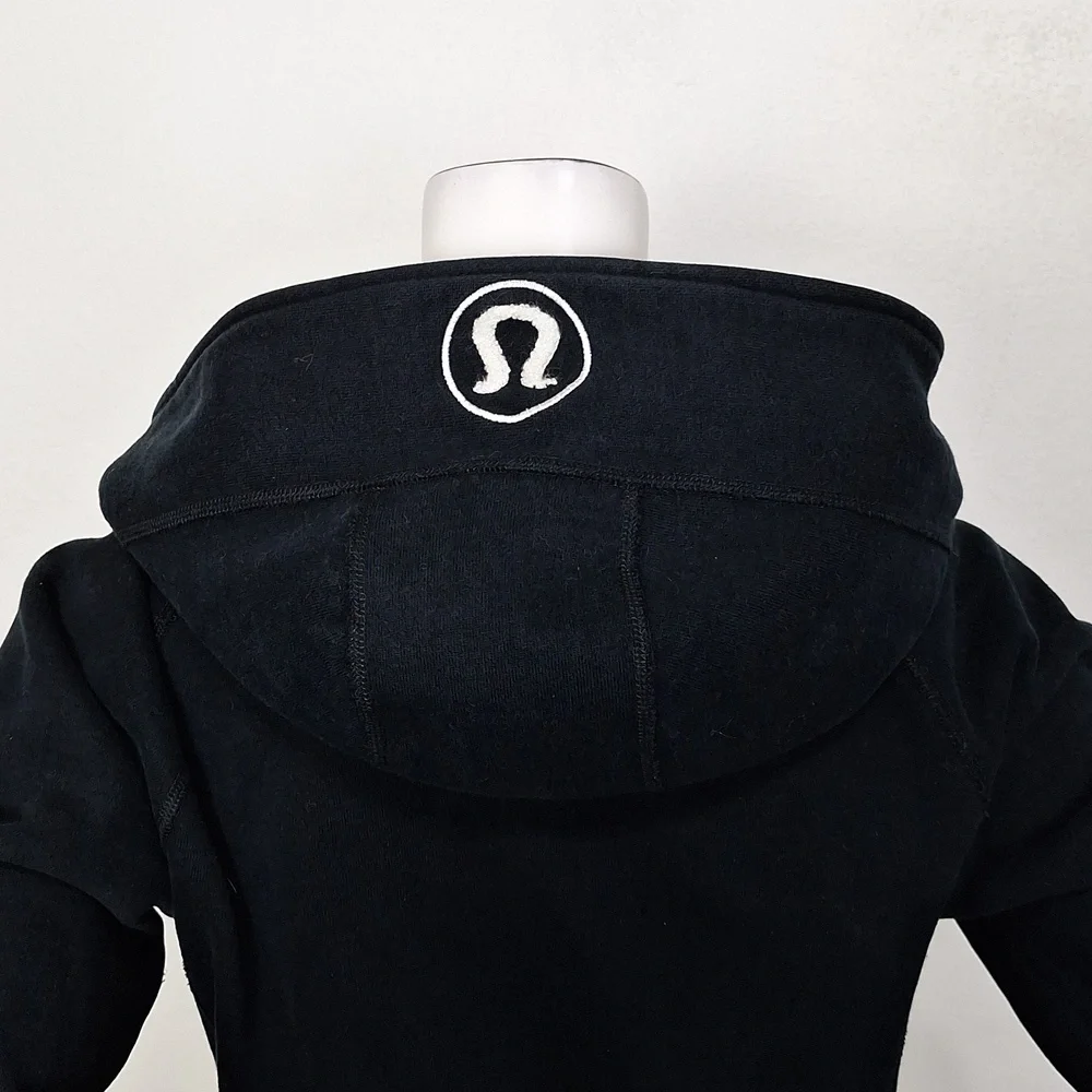 Lululemon Black Sporty Athleisure Long Sleeve Full Zip Scuba Hoodie Jacket